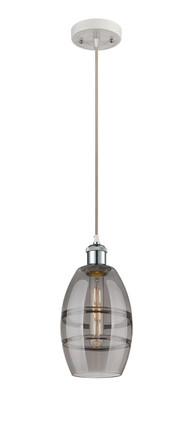 Innovations - 516-1P-WPC-G557-6SM - One Light Mini Pendant - Ballston - White Polished Chrome