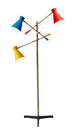 Adesso Home - 3282-01 - Three Light Floor Lamp - Lyle - Antique Brass