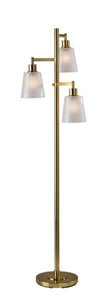 Adesso Home - 3312-21 - Three Light Tree Lamp - Gio - Painted Brass