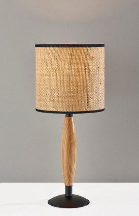 Adesso Home - 3782-12 - Table Lamp - Cayman - Black & Natural Wood