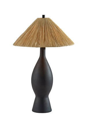 Adesso Home - 9404-01 - Table Lamp - Maren - Black Roughed Ceramic