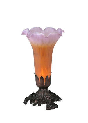 Meyda Tiffany - 11295 - One Light Accent Lamp - Amber/Purple - Mahogany Bronze