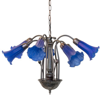Blue Seven Light Chandelier (11629)