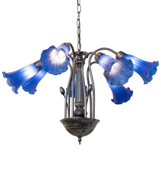 Blue Seven Light Chandelier (11629)