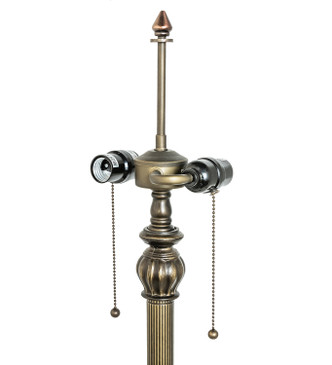 Meyda Tiffany - 118696 - Two Light Floor Base - Capri - Mahogany Bronze