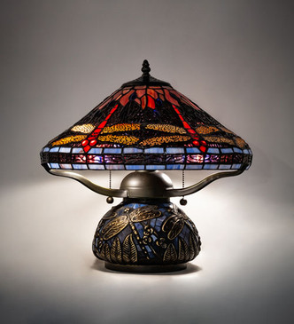 Tiffany Dragonfly Two Light Table Lamp (118749)