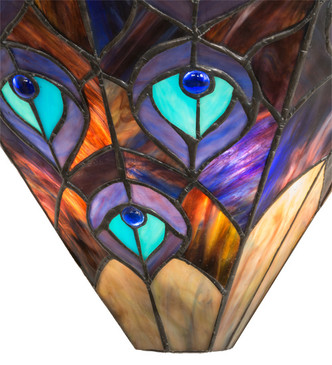 Peacock Feather Two Light Wall Sconce (119280)