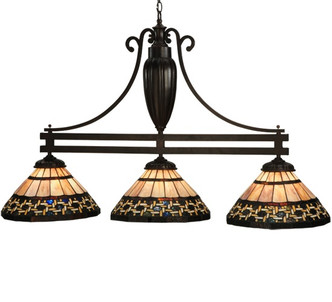 Meyda Tiffany - 125111 - Three Light Island Pendant - Ilona - Mahogany Bronze