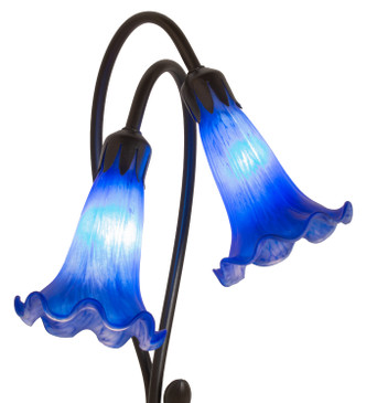 Blue Pond Lily Two Light Accent Lamp (13064)