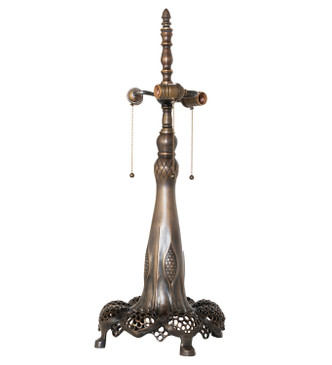 Meyda Tiffany - 258981 - Three Light Table Base - Golden Lily - Brass Patina