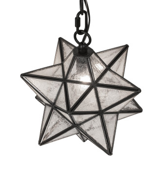 Meyda Tiffany - 259239 - One Light Mini Pendant - Moravian Star - Solar Black