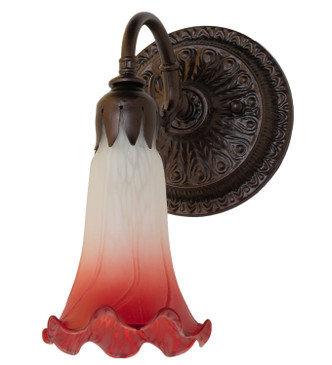 Pink/White One Light Wall Sconce (261098)