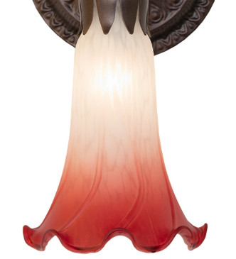 Pink/White One Light Wall Sconce (261098)