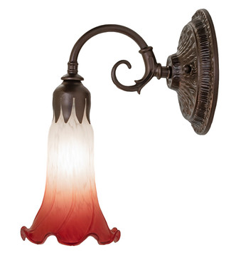 Pink/White One Light Wall Sconce (261098)