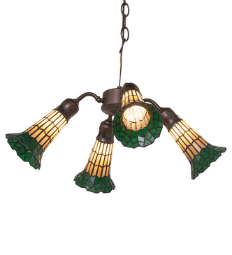 Stained Glass Pond Lily Four Light Fan Light (261513)