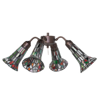 Stained Glass Pond Lily Four Light Fan Light (261521)