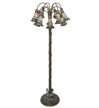 Stained Glass Pond Lily 12 Light Floor Lamp (262130)