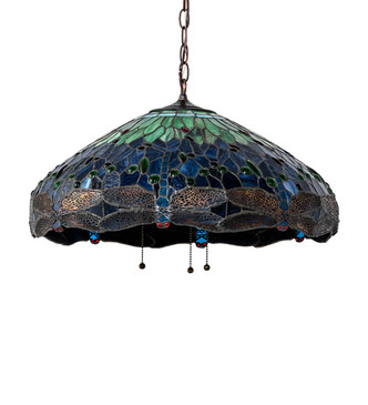 Tiffany Hanginghead Dragonfly Three Light Pendant (26214)