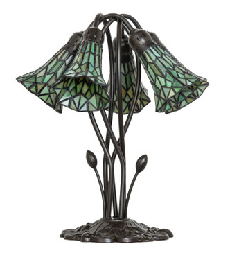 Stained Glass Pond Lily Five Light Table Lamp (262230)