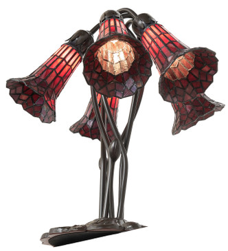 Stained Glass Pond Lily Five Light Table Lamp (262233)