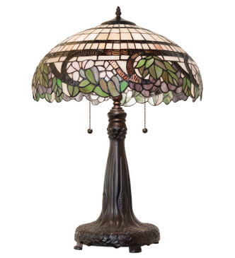 Meyda Tiffany - 263212 - Two Light Table Lamp - Handel Grapevine - Mahogany Bronze