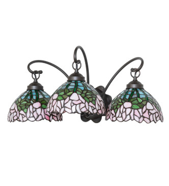 Tiffany Cabbage Rose Three Light Wall Sconce (263239)