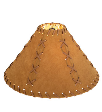 Meyda Tiffany - 26353 - Shade - Faux Leather - Dark Tan Faux Leather