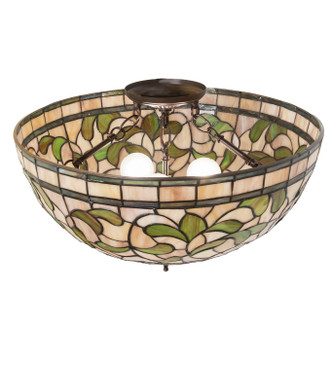 Tiffany Turning Leaf Three Light Semi-Flushmount (264513)