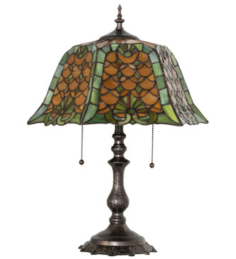 Duffner & Kimberly Shell & Diamond Two Light Table Lamp (264857)