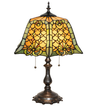 Duffner & Kimberly Shell & Diamond Two Light Table Lamp (264857)