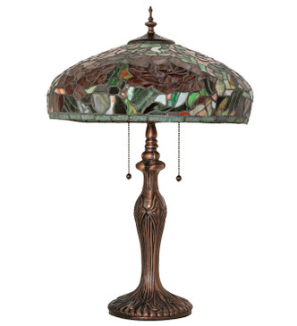 Tiffany Peony Two Light Table Lamp (265068)