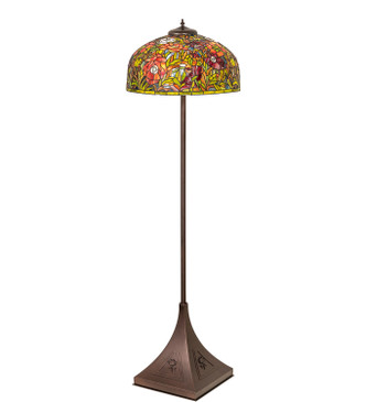 Meyda Tiffany - 273777 - Two Light Floor Lamp - Tiffany Poppy - Mahogany Bronze