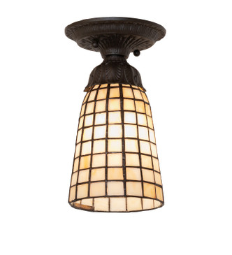 Meyda Tiffany - 283987 - One Light Flushmount - Terra Bone - No Ring Oil Rubbed Bronze