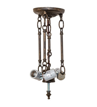 Classic Three Light Semi-Flush Mount Hardware (293734)
