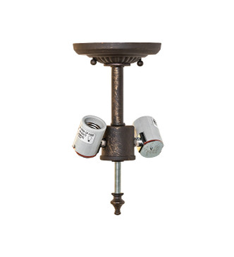 Meyda Tiffany - 293737 - Two Light Flush Mount Hardware - Classic - Antique Brass Matte