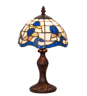 Meyda Tiffany - 296324 - One Light Mini Lamp - Roseborder - Mahogany Bronze