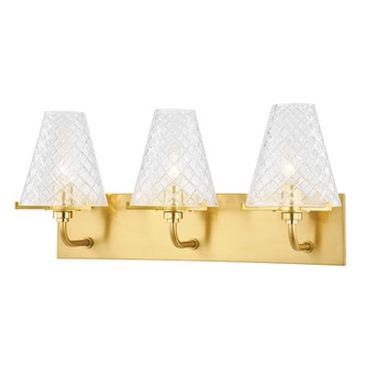 Mitzi - H495303-AGB - Three Light Bath and Vanity - Irene - Aged Brass