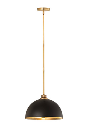 Z-Lite - 1004P14-MB-RB - One Light Pendant - Landry - Matte Black + Rubbed Brass