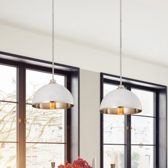 Landry One Light Pendant (1004P14-MW-BN)