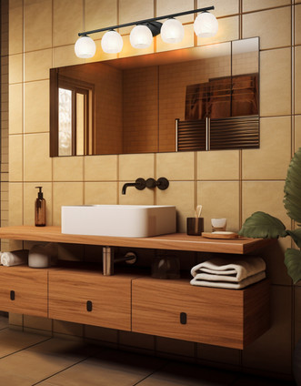 Colette Five Light Vanity (1963-5V-MB)