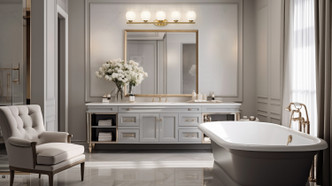 Colette Five Light Vanity (1963-5V-MGLD)