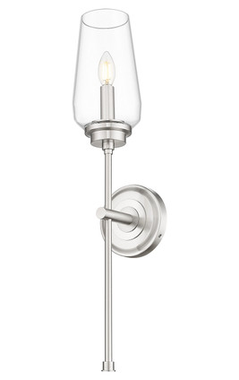 Clara One Light Wall Sconce (2013-1S-BN)