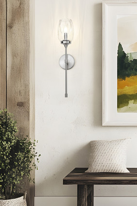 Cassian One Light Wall Sconce (2014-1S-BN)