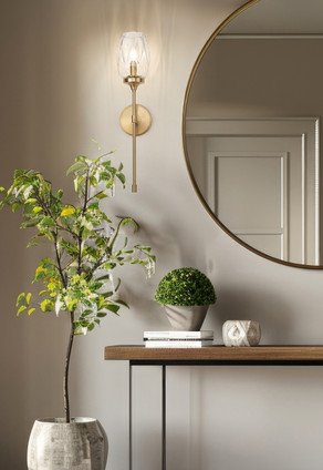 Cassian One Light Wall Sconce (2014-1S-MGLD)