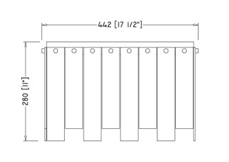 Viviana Six Light Flush Mount (345F17-PN)