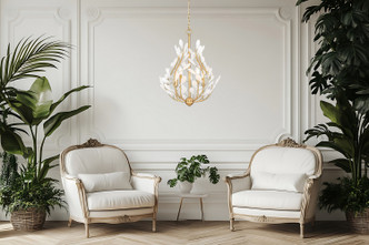 Claudine Five Light Chandelier (353-24MGLD)