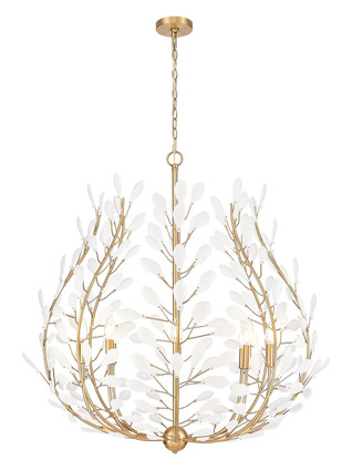 Claudine Eight Light Chandelier (353-38MGLD)