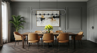 Saros LED Linear Chandelier (4101-54L-MB-LED)