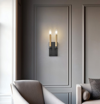 Orson One Light Wall Sconce (4503-2S-MB)