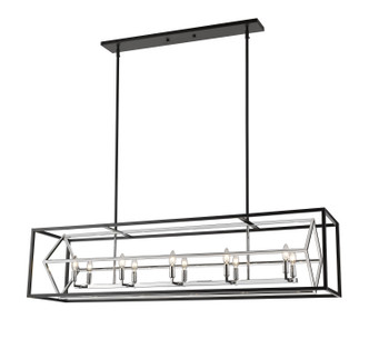 Z-Lite - 457-10L-CH-MB - Ten Light Linear Chandelier - Euclid - Chrome + Matte Black
